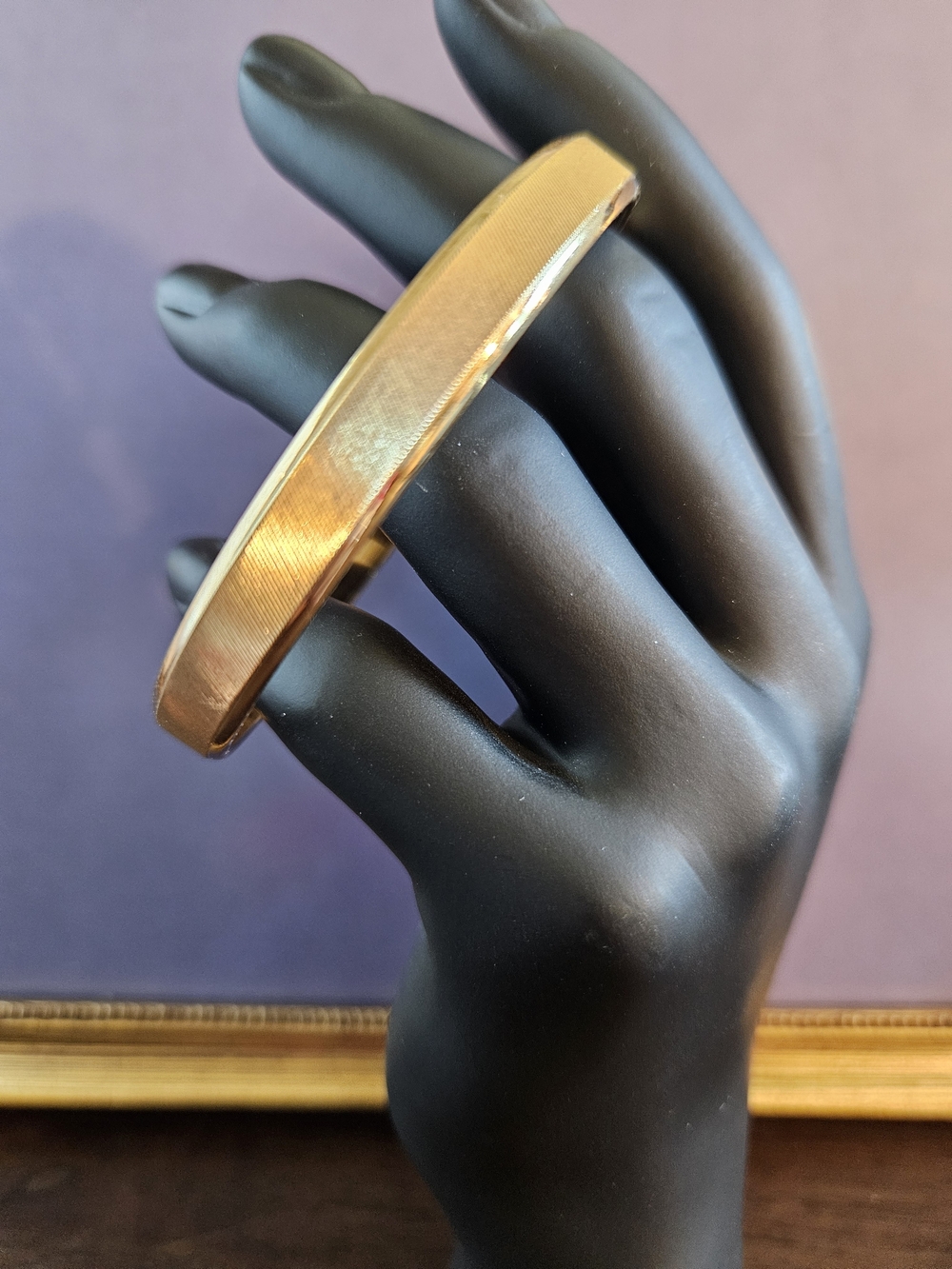 Vintage Monet Gold-Tone Textured Bangle Bracelet